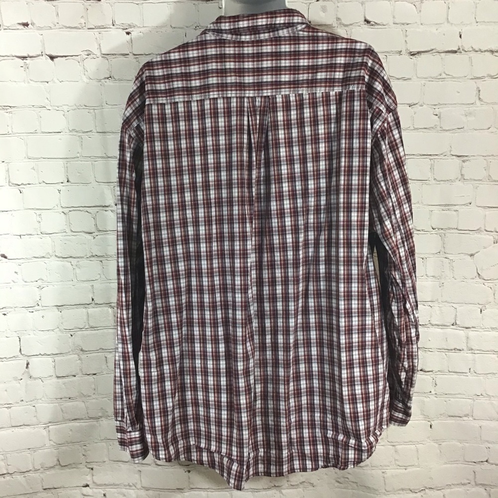 Old Navy Men’s Red Plaid Button Down Cotton Shirt - Size XXL - Picture 3 of 4